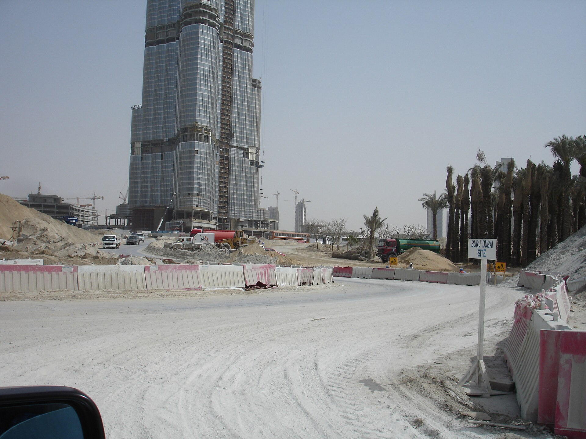 The base of a Dubai tower during construction